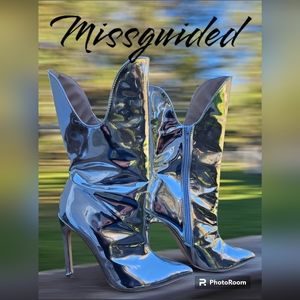 171) Missguided mirrored patent boots